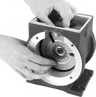 9. Proceed as follows for EP-825-1525: a. Slide the rotor and rotor hub assembly with taperlock bu