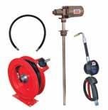 4283 5:1 with 50' Reel & Meter Deluxe assembly including 84934 5:1 ratio pump with bung bushing, universal suction tube with foot valve to fit any size container up to 275 gallons.