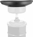 83386 Standard 13-1/2" bowl used on 3605 used-oil drains. Large 4-1/2-gallon capacity. 83386 Funnel & Drain Adapters 3610 24-1/2" diameter. Use when larger draining area is required.