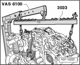 crane. - Separate transfer case and set aside.
