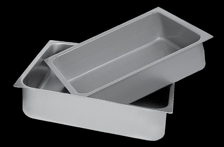 rawer Pans RWER PNS RWER PNS STINLESS STEEL STINLESS STEEL WITH POLISHE FINISH OVE ORNERS TWO SIZES VILLE FOR USE IN FOO SERVIE TLES N FOO WRMERS IEL FOR UTENSILS N FROZEN FOO STORGE MEETS NSF RITERI