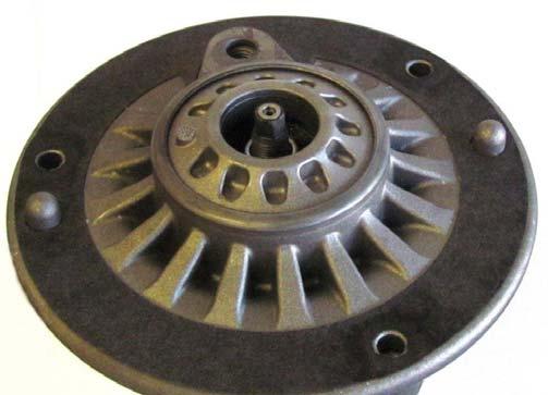 Put the standard supporting bearing unit with spring rubber as shown in
