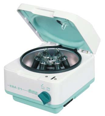 EBA 21 PERFORMANCE Maximum performance in microlitre centrifugation coupled with reliability in daily laboratory tasks. The EBA 21 is powerful and versatile not only in microlitre centrifugation.
