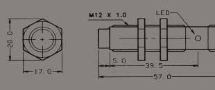 M8/M12 Tubular Type Outline Dimension Model PM08-01N PM08-01NB PM08-01P PM08-01PB PM08-02N PM08-02NB PM08-02P PM08-02PB PM12-02N-S