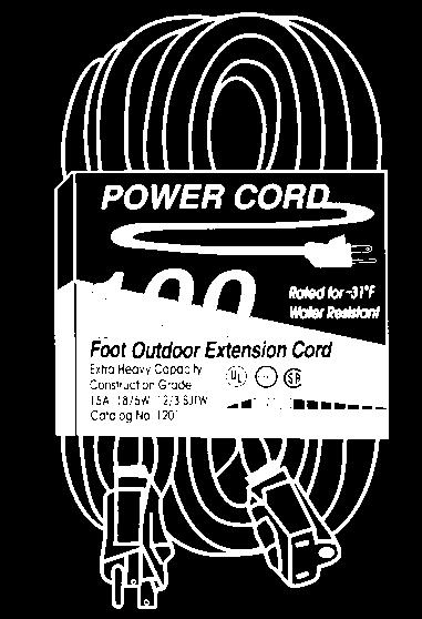 Flex Extension Cords Power Flex cords have a temperature rating of -31.