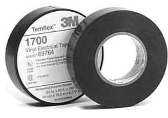 mil tape, on a 1" core, combines the flexibility of a PVC backing with excellent electrical insulating properties to provide primary electrical insulation for splices up to 600V Abrasion-,