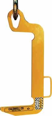 Model 82NC - Narrow Coil C Hook *Will not hang level when empty. Center of gravity must be centered under crane hook to prevent tilting of the lifter & load.