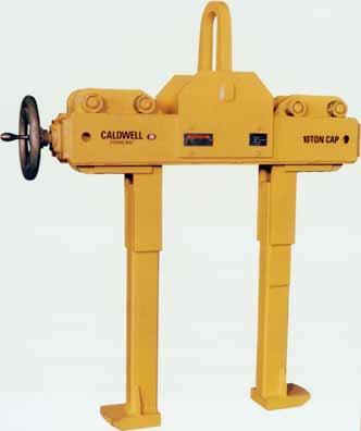 Model 83HW - Vertical Eye Coil Grab Handles any size coil I.D. from 16" to 20". Efficient handling of vertically stacked coils. Available with chain wheel drive. Capacity Model In Coil I.D. Coil HDRM Weight Number Tons Min.
