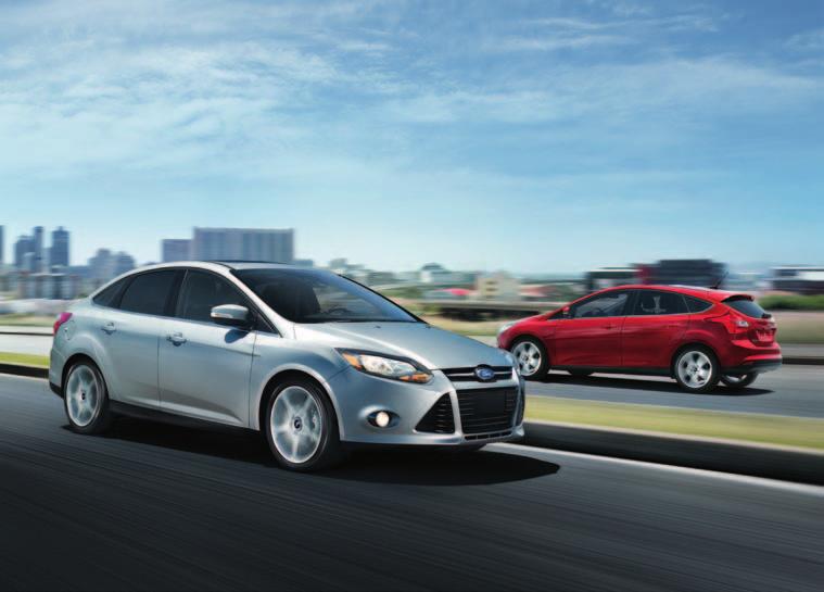 Your friend at the pump. 1 Your passion on the road. Sleek. Sure-footed. Smart. Inspired. The 2014 Ford Focus has it all. Efficient powertrains that help you go further.