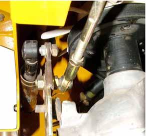 . Check to make sure all tools or obstructions are removed from under the tractor. Assemble the drive wheels and wheel nuts. Torque the wheel nuts to 65-75 ft-lbs. 5.