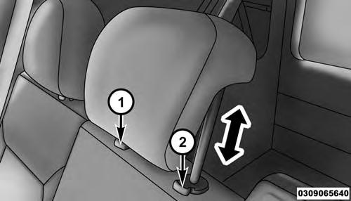 UNDERSTANDING THE FEATURES OF YOUR VEHICLE 107 WARNING! ALL the head restraints MUST be reinstalled in the vehicle to properly protect the occupants.