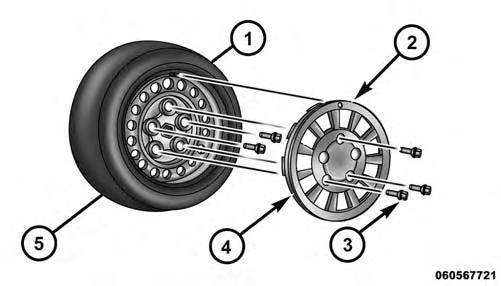 334 WHAT TO DO IN EMERGENCIES Vehicles Equipped With Wheel Covers 1. Mount the road tire on the axle. 2.