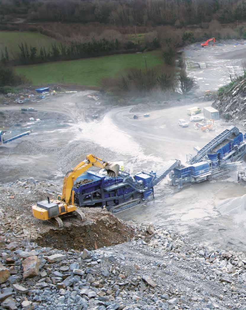 TECHNICAL EXPERTISE IDEALLY COMBINED INTERLINKED PLANTS Because quarrying approval is usually time-limited and due to the demands placed on plants during quarrying operations, mobile combinations of