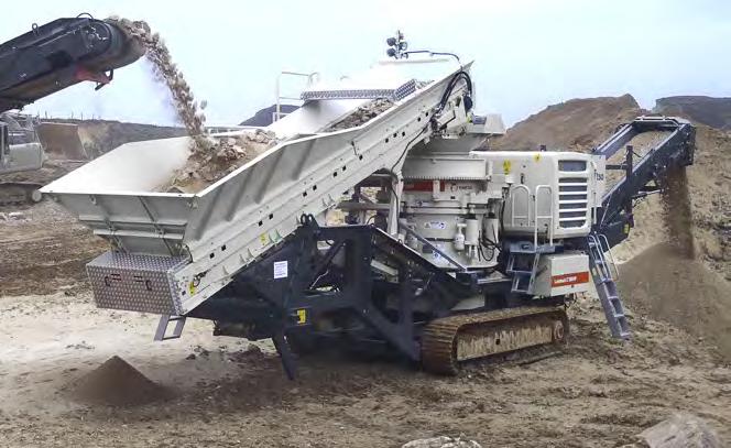 Nordberg HP200 Feed opening 210 mm (8 17 64 ) CAT, 310 kw (415 hp) 30 000 kg (66 000 lbs) The track-mounted Lokotrack LT300HP cone plant, equipped with the proven Nordberg HP300 cone crusher, is the