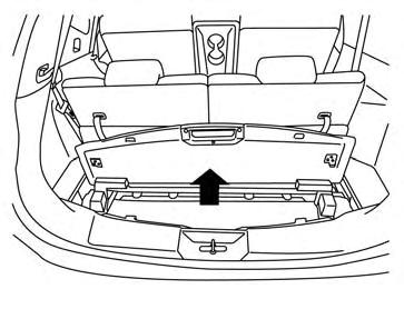 CARGO AREA STORAGE BIN (if so equipped) WARNING If your vehicle is equipped with 3rd row seating, do not attempt to store/place a spare tire in the cargo area storage area.