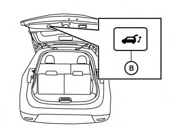 The liftgate open switch A or motion activated liftgate system (if so equipped) can only be used to open the liftgate if the MAIN switch (located in Instrument Panel) is in the ON position.