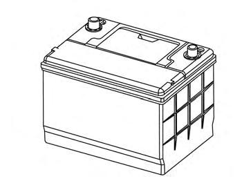 LDI2817 Battery (Type B) (if so equipped) NOTE: Do not try to open the top of the battery. The Type B battery is not equipped with removable vent caps.