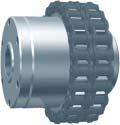 - couplings based on Cam Clutches series MZEU-K - 1. MZEU-K Cam Clutch 2. E1 flange 3. Sprocket A 4. Sprocket B 5.
