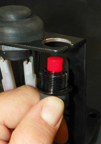 STARTER BUTTON AND TIGHTEN THE STOP RED BUTTON