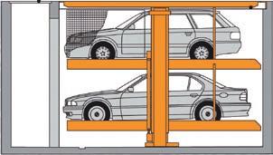 All parking spaces have a flat entrance Load per parking space up to a maximum of 2300 kg single platform (optional) G 63 UF The G 63 UF (three