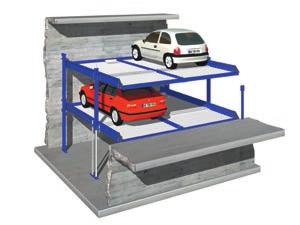 Vertical columns arranged near the back wall make it particularly comfortable to get into and out of the vehicle.