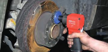 prevent falsification of the wheel tightening torques Minimal dust development due to open-pore grinding medium Delivery takes place without grinding disc 100.