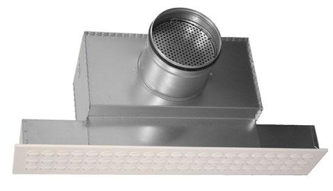 Materials and surface treatment The diffuser face is manufactured in galvanized sheet steel and the backing box is made from sheet steel.