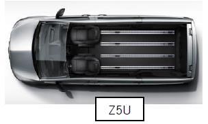 Vehicle incomplete (code Z5U) Standard rear seating (Passenger van) can be omitted completely via code Z5U, Vehicle incomplete.