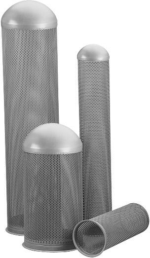 PERFORATED SUPPORT BASKETS PERFORATED STRAINER BASKETS Stainless Steel support baskets accommodate filter bag sizes #1, 2, 4 and 5.