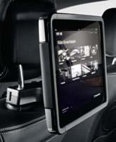 02 03 ipad Docking Station Plus for rear compartment The ergonomic, crashproof Docking Station introduces the ipad and all of its familiar functions to your Mercedes-Benz. All connections, e.g. for your headphones, remain accessible.
