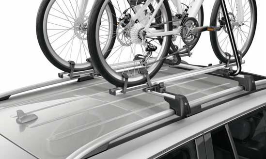 Cycles can either be attached to the rack once it has been fitted to the roof or before it is fitted.