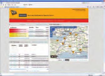 Machine management information is then displayed to users via the LiveLink website, by email or via mobile phone.