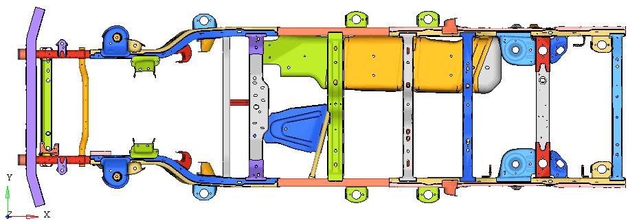 This project work is focused on Re-design of chassis by changing the shape and thickness of front end suspension mounting bracket (FESM), based on end user requirement to withstand the different