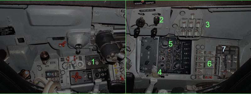 Side panels 1. Landing and Take off Flaps (left/rightclick) 4.