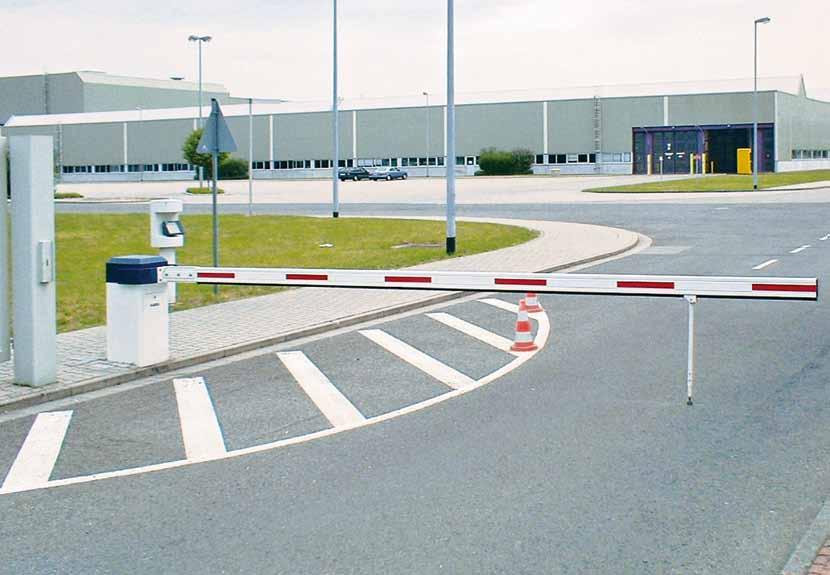 Perimeter Security with Kentaur Road Barriers The automatic Kentaur Road Barriers with a length of 2.5 up to 8 m reliably secure company access roads and parking lots.