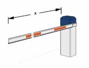 Basic equipment RBR-E01 to -E04 Construction Description Barrier boom length up to 4 m. Total height 1100 Total width 420 Housing, barrier stand Aluminium housing with spare room for devices.