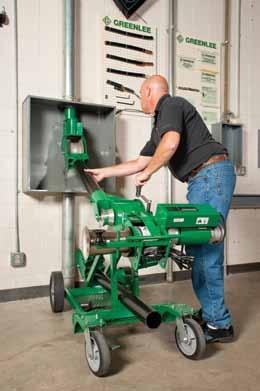 UT10-2S cable puller and Mobile VersiBOOM from Greenlee to pull 500