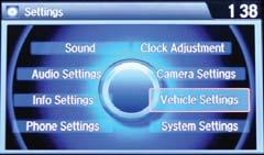 Use the selector knob to make and enter selections. Choose from the available options: Default Lock Setting The doors are preset to lock when your vehicle reaches about 10 mph.