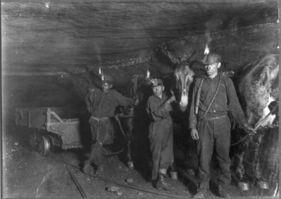 Name: Class Period: Date: Coal Mining By Sharon Fabian Young coal miners, drivers, and mules; taken in 1908 They spent six days per week in dark, dangerous underground tunnels.