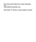 This Tecumseh Manual is a free download from www This Tecumseh Manual is a free download from.