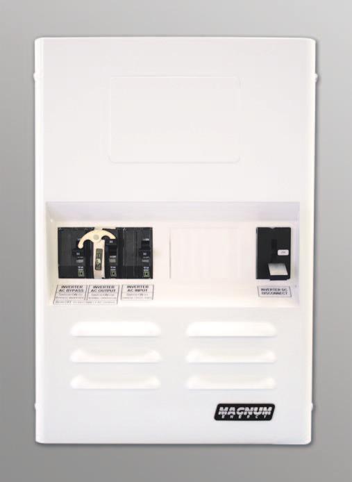 MMP-E Mini Magnum Panel Interconnection System Equipment The MMP Enclosure The MMP shown with inverter (sold separately) and optional remote and backplate.