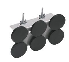 scaffolding mounting - 4 wall plugs included for wall mounting - 2