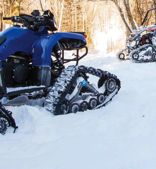 Camoplast ATV/UTV T4S Track Systems - 4 LIKE WHEELS ONLY BETTER If you have wheeled your ATV or SxS through heavy wet snow, deep powder, or sticky mud, you know how easy and frustrating it is to get