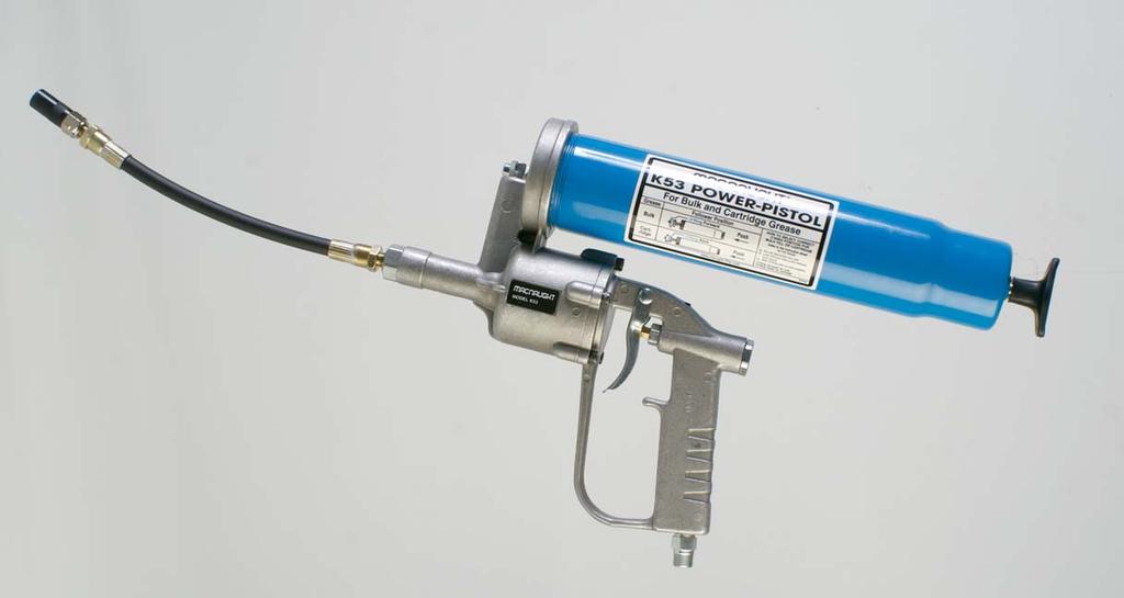 greasing equipment - air operated power-pistol K53 450 g (14.9 oz) cartridge K54 400 g (14.