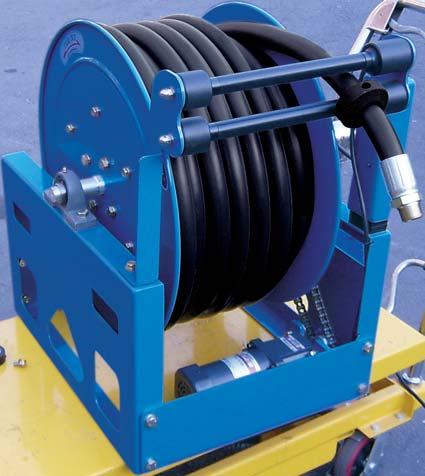 hose reels - metal heavy duty twin pedestal range Macnaught heavy duty hose reels are provided with twin pedestal supports and are particularly suitable for truck mount applications where stability