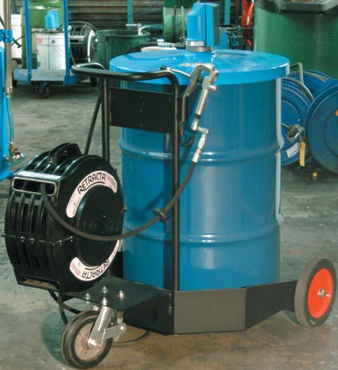 oil and grease systems grease system P3-OS2 This portable grease system allows for pails up to 25 L (6 US g) to be placed inside the supplied 4 wheeled container.