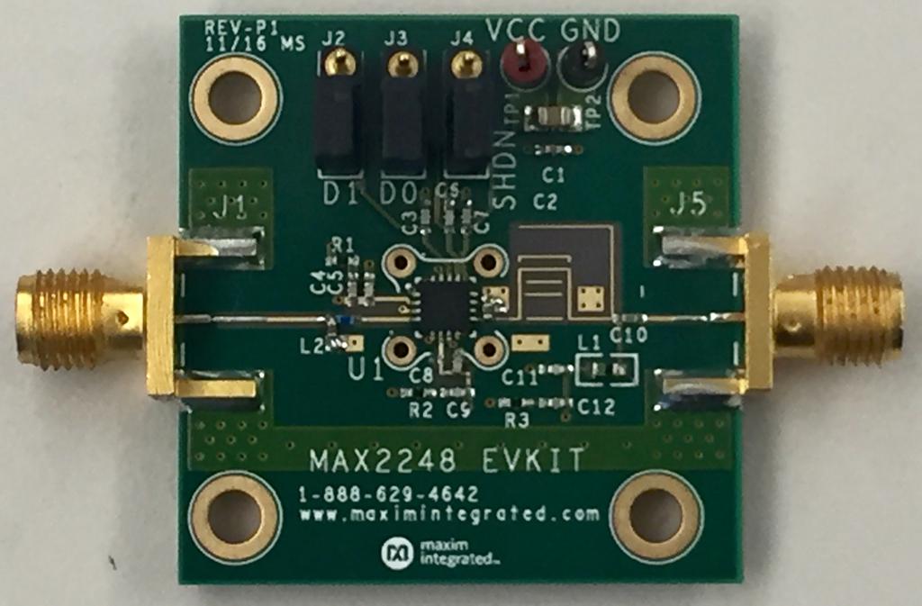 General Description The MAX2248 evaluation kit (EV kit) simplifies evaluation of the MAX2248 power amplifier (PA).