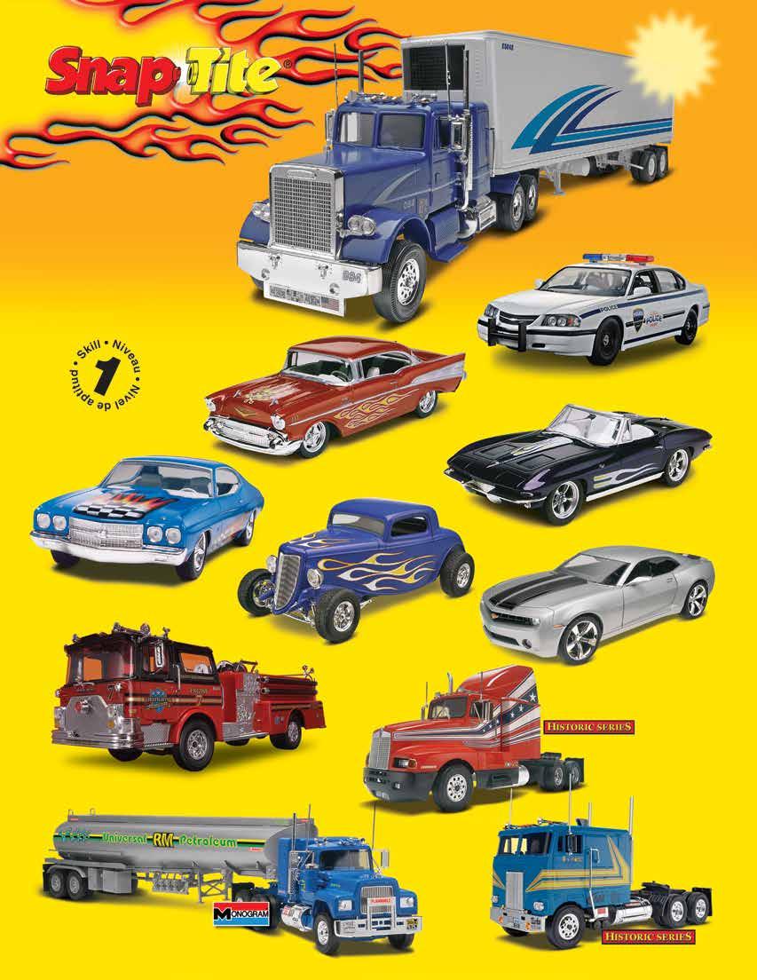 NEW! Easy to assemble Molded in color Chrome plated parts 85-1981 Freightliner and Trailer 1:32 85-1931 57 Chevy Bel Air 1:25 85-1928 05 Chevy Impala Police Car 1:25 85-1932 70 Chevelle SS 454 1:25