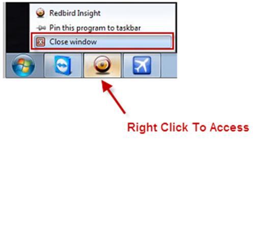 Insight DVR Application Basics Application Start The Insight DVR software is launched by double left clicking on the Redbird Insight Icon that's located on the Windows Desktop.