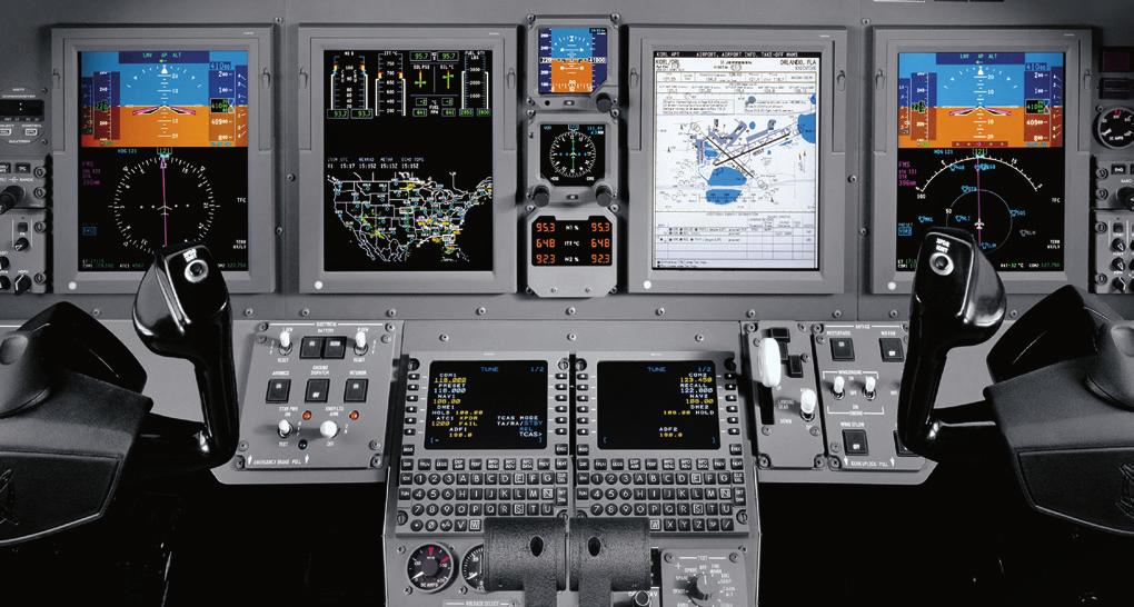 FLY WITH ABSOLUTE PRECISION ROBUST AVIONICS Dual 8x10-inch primary flight displays Dual 8x10-inch multifunction displays Electronic flight information system Crew alerting system Flight guidance